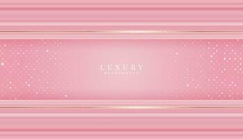 Luxurious pink background with sparkling gold and glitter. modern elegant abstract background vector