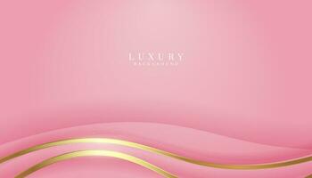 Luxurious pink background with sparkling gold and glitter. modern elegant abstract background vector