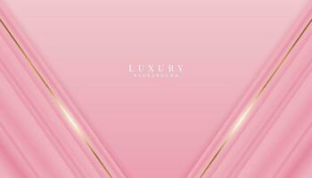 Luxurious pink background with sparkling gold and glitter. modern elegant abstract background vector