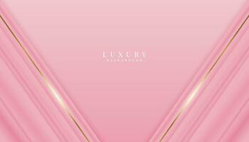 Luxurious pink background with sparkling gold and glitter. modern elegant abstract background vector