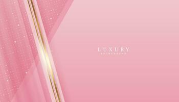 Luxurious pink background with sparkling gold and glitter. modern elegant abstract background vector