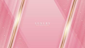 Luxurious pink background with sparkling gold and glitter. modern elegant abstract background vector