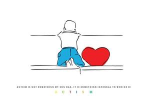 Autism awareness concept art. vector