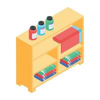 Barber Accessories Isometric Icon vector