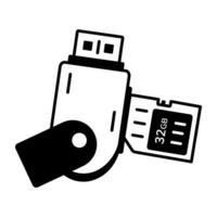 Hardware Components Line Icon vector