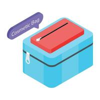 Barber Accessories Isometric Icon vector