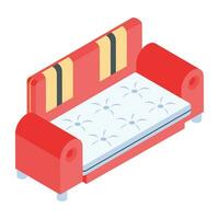 Barber Accessories Isometric Icon vector