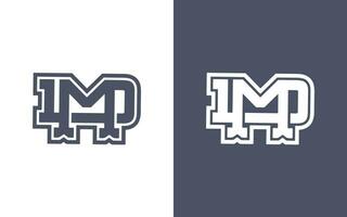 LMD letter logo design vector