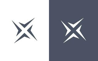 diseño de logotipo letra x vector