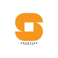 S letter bold logo design vector