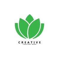 Creative flower logo design vector