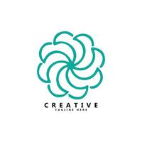 Flower logo design vector