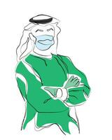 Arabic medical doctors vector