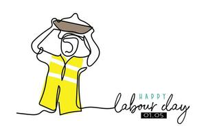 labor day vector art postcard.