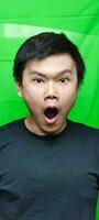 Astonishment with Wide Open Mouth Asian Facial Expression photo