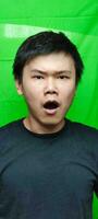 Astonishment with Wide Open Mouth Asian Facial Expression photo