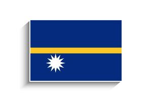 Flat Rectangle Nauru Flag Icon vector