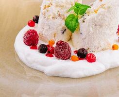 Traditional sweets, turkish delight on plate photo