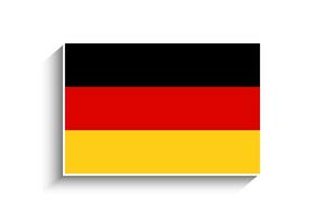 Flat Rectangle Germany Flag Icon vector