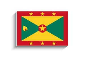 Flat Rectangle Grenada Flag Icon vector