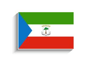 Flat Rectangle Equatorial Guinea Flag Icon vector