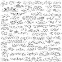 Vector graphic elements for design vector elements. Swirl elements decorative illustration. Classic calligraphy swirls, greeting cards, wedding invitations, royal certificates and graphic design.