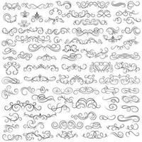 Vector graphic elements for design vector elements. Swirl elements decorative illustration. Classic calligraphy swirls, greeting cards, wedding invitations, royal certificates and graphic design.