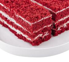 two slices red velvet cake on plate photo