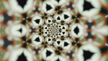 Mandala 3D Kaleidoscope seamless loop Psychedelic Trippy Futuristic Traditional Tunnel Pattern for Consciousness Meditation Background Video Relaxing Ethnic Colorful pattern Chakra Kundalini Yoga