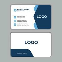 Double-sided creative business card template. vector