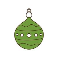 Vector christmas balls in doodle style vector illustration