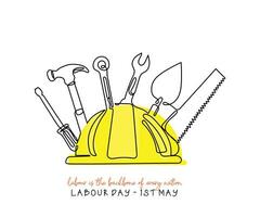 mayo Primero es el día nosotros celebrar labor día vector