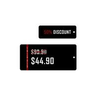 Vector price tag template for discount sales