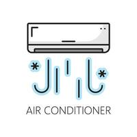 Air conditioner, home interior furniture icon vector