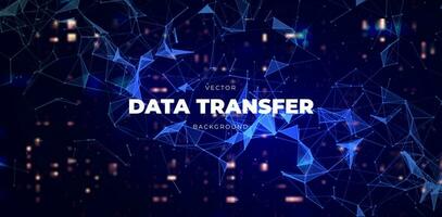 Vector futuristic technology background. Digital network concept. Data transmission