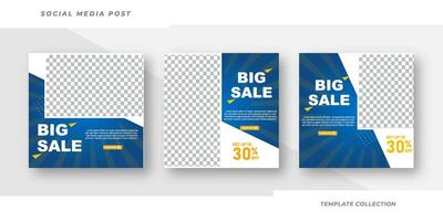 Big sale post design template background banner template design. Vector illustration