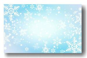 Cute falling snow flakes illustration. Wintertime speck frozen granules. Snowfall sky white teal blue wallpaper. Scattered snowflakes december theme. Snow hurricane landscape vector