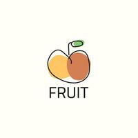 Very simple minimalist fruit logo. vector