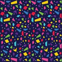 seamless pattern beautiful colorful terrazzo and geometry shape with blue background vector