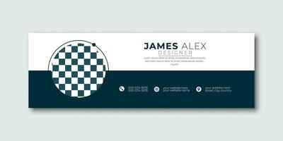 Corporate Email Signature Design Template vector