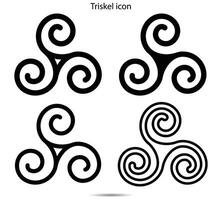 Triskel icon, Vector illustration