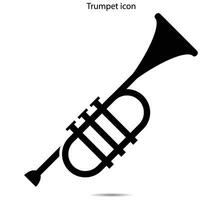 trompeta icono, vector ilustración