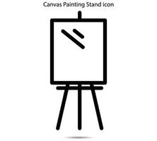 Canvas Painting Stand icon vector