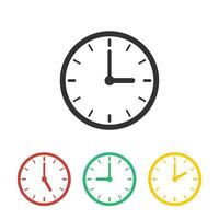 Clock icon. Time icon isolated on white background. Vector illustration