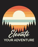 Hiking outdoor t-Shirt Design, Hiking tee vector Design