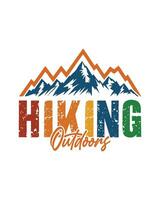 Hiking outdoor t-Shirt Design, Hiking tee vector Design