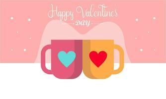 Love and valentine day lovers background vector