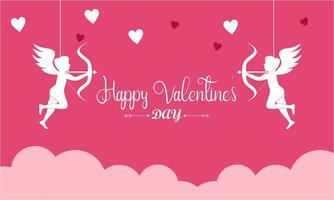 Love and valentine day lovers background vector