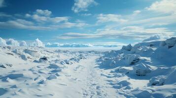 hielo acantilado montaña viajero foto realista ai generado