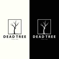 Drought Logo, Dry Tree Logo Design with Simple, Minimalist and Modern Vector Line Style